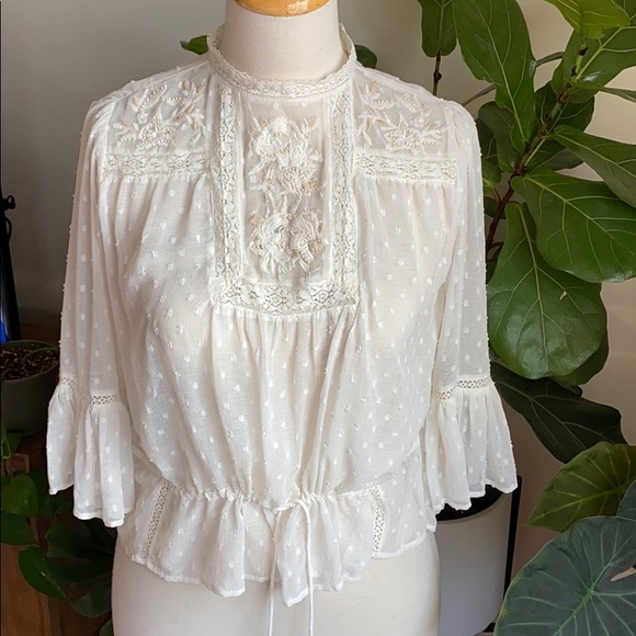 Zara Tops - Zara: Delicate sheer bell sleeve top
